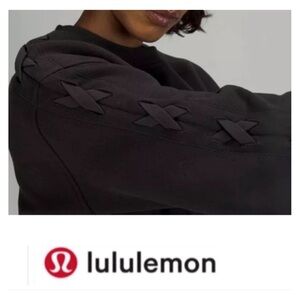 Lululemon Braided Detail Sleeve Pullover Sweatshirt Black 8